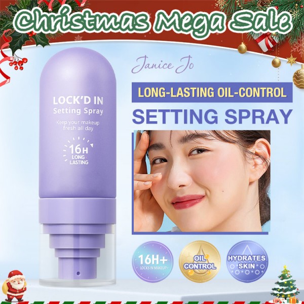 Long-lasting oil-control setting spray..