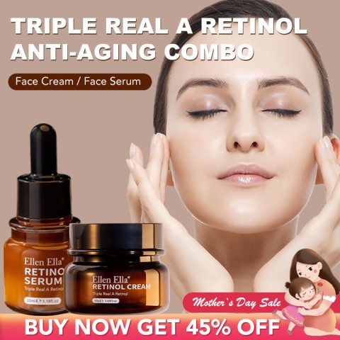 ELLEN ELLA Anti-Aging Triple Retinol Face Cream And Serum-Recommend By Lexydcrz