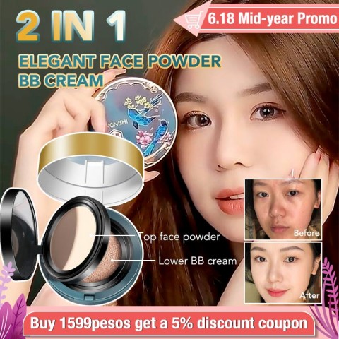 Elegant face powder air cushion 2 in 1