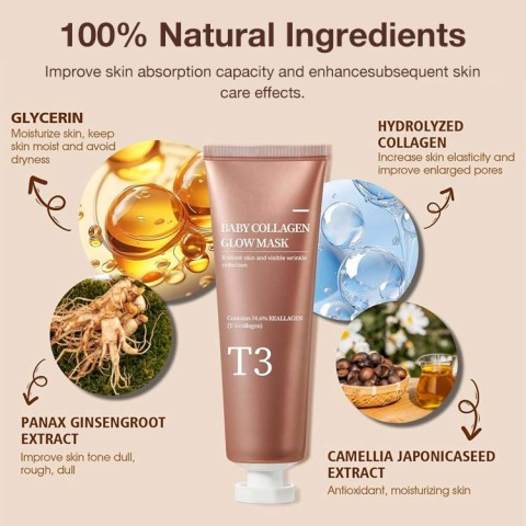 T3 Baby Collagen Glow Peel Off Mask