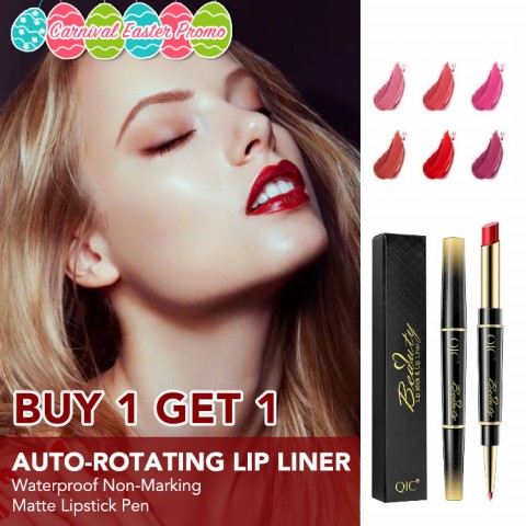 Auto-Rotating Lip Liner Waterproof Non-Marking Matte Lipstick Pen