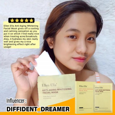 ELLEN ELLA Triple Retinol Niacinamide Anti Aging Whitening Facial Mask Set 5pcs Recommend By Diffident_dreamer