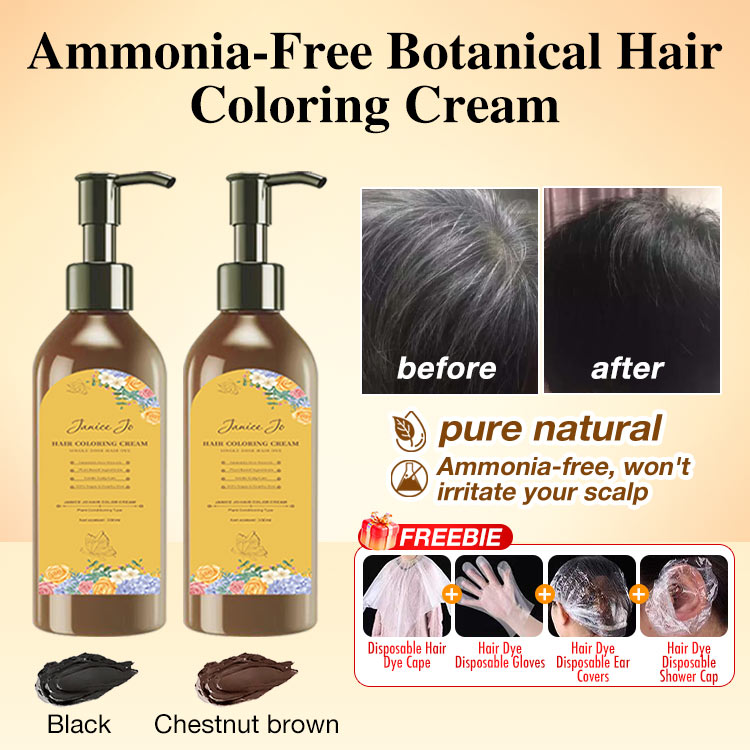 Mid-Year Sale Buy 1 Take 1-Free hair dyeing tools-JaniceJo Ammonia-Free Botanical Hair Coloring Cream - Ammonia Free-Designed for Comfortable At-Home Coloring