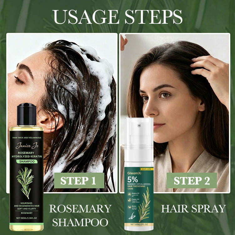 Mid-year promo Buy 1 Take 1 - Rosemary Shampoo and Hair Spray - Boost Hair Growth, Control Oil , Dandruff, Soothe Scalp lritation and Restore Shine