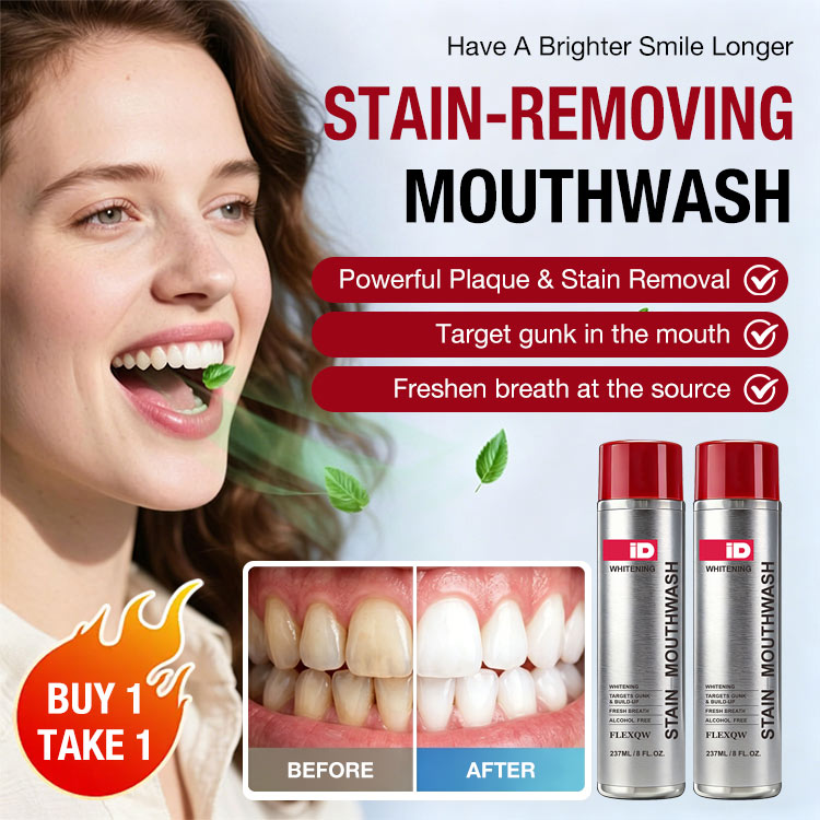 Mid-year Promotion Buy 1 Take 1 – 3 in 1 Stain-Removing Mouthwash - Fresh mouth/Gunk Removing/Promote Whiter Teeth - Refresh mouth in 30 seconds