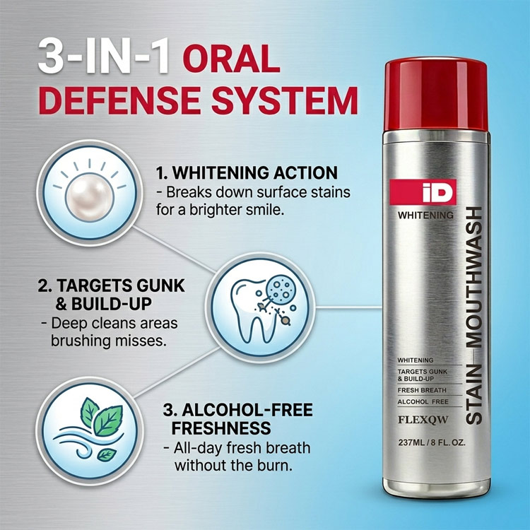 Mid-year Promotion Buy 1 Take 1 – 3 in 1 Stain-Removing Mouthwash - Fresh mouth/Gunk Removing/Promote Whiter Teeth - Refresh mouth in 30 seconds